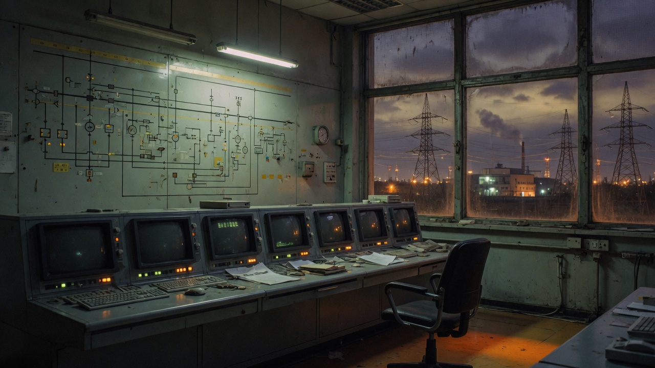 Sala de control de una planta eléctrica: la guerra llegó al enchufe